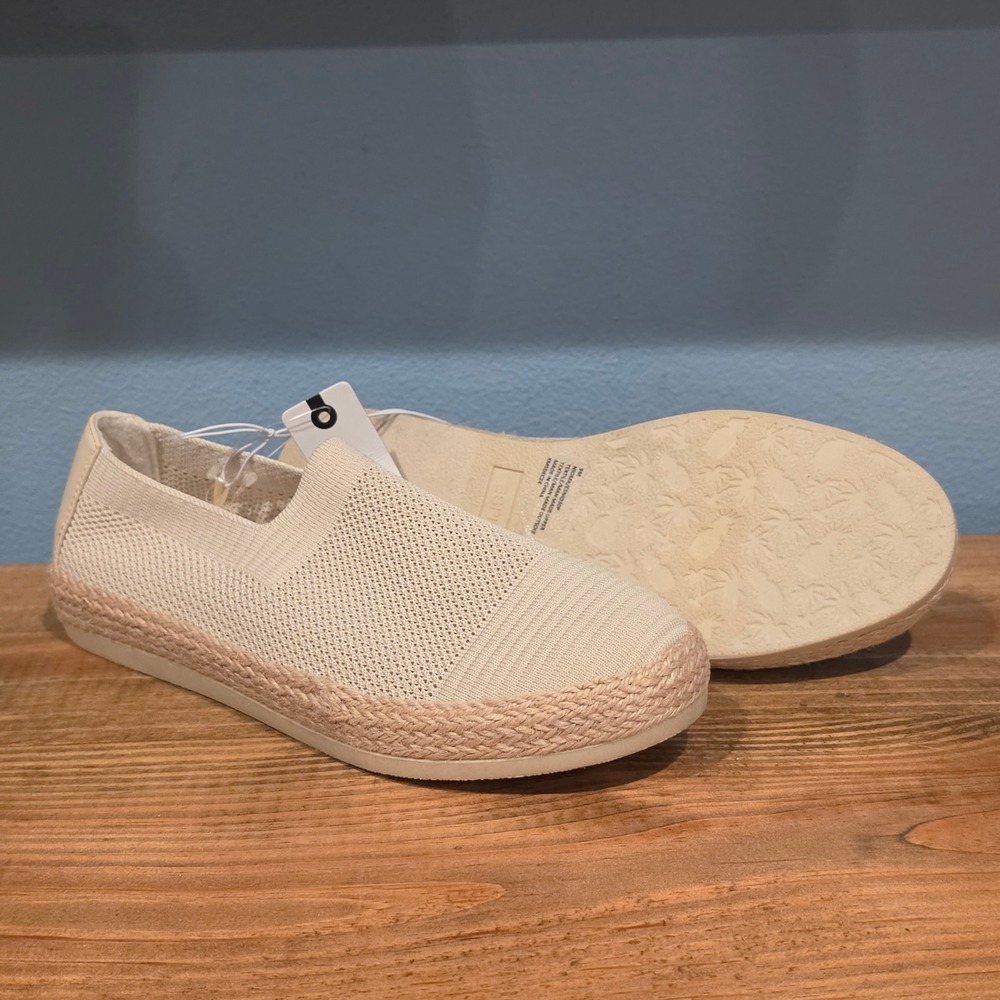 Esprit Womens Nioma Slip On Sneaker‎ Cream Knit Espadrille 9